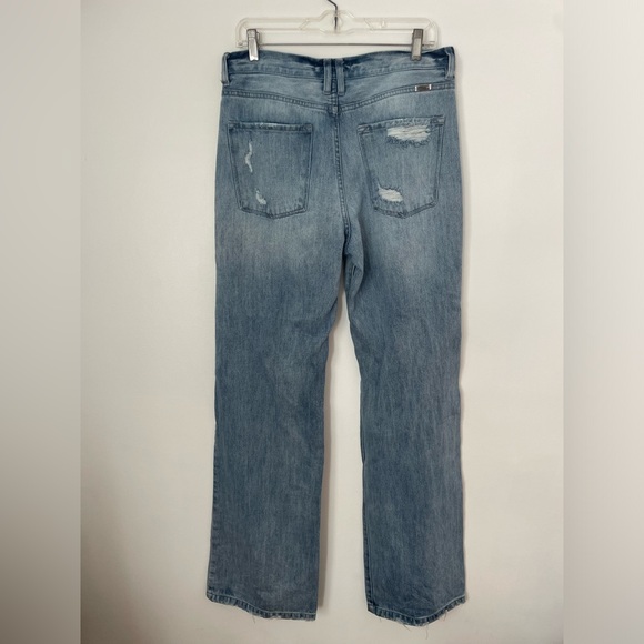 Kancan jeans womens blue distressed high waisted denim button fly jeans size 29 - Picture 6 of 9